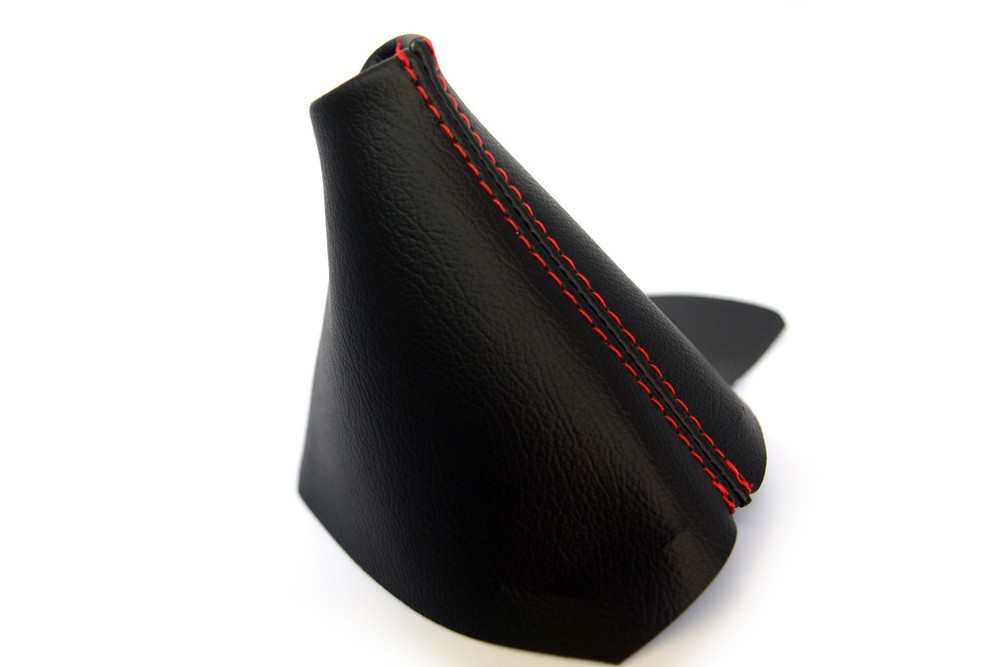 Automatic Shift Boot Replacement Cover PVC Leather for Mazda 3 14-16 Red Stitch