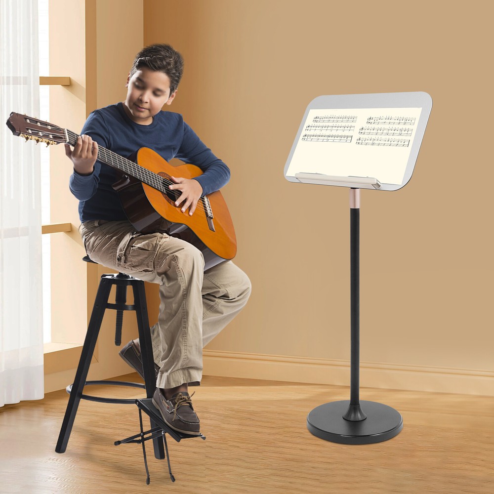 Adjustable Portable Music Stand with Stable Base for Orchestral Use
