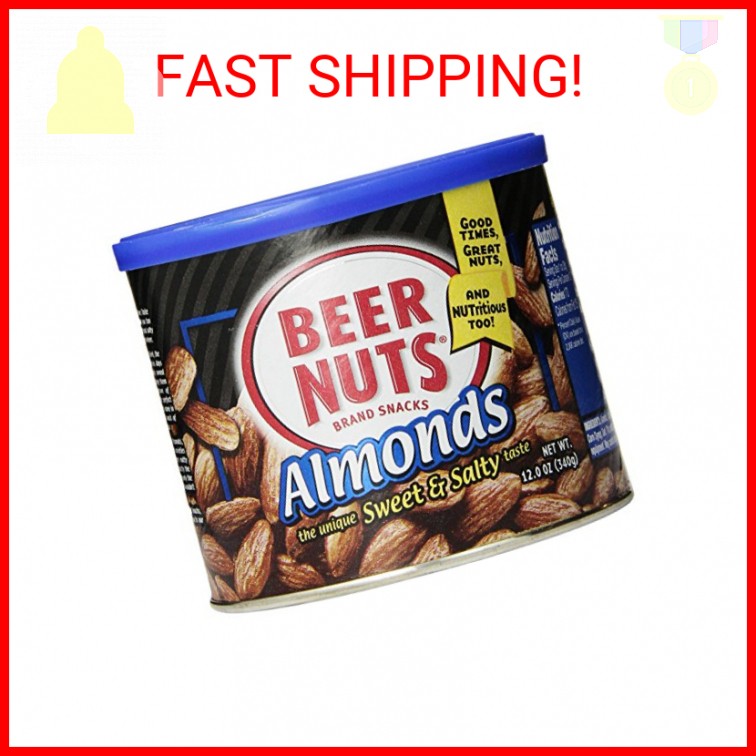 BEER NUTS Almonds | 12 oz. Can - 1 pack