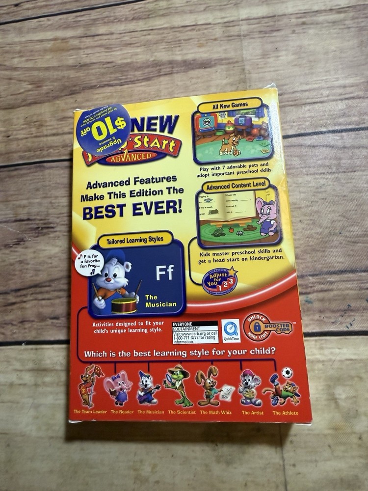 Jumpstart Advanced Preschool PC CD 2002 Vintage Boxed Version HTF W/ Insert Read