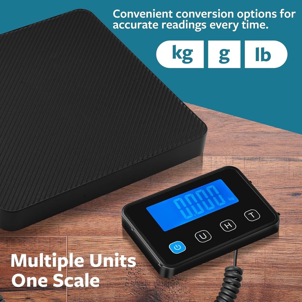 Professional Digital Package Scale, 220 lb Capacity with Hold & Tare Features