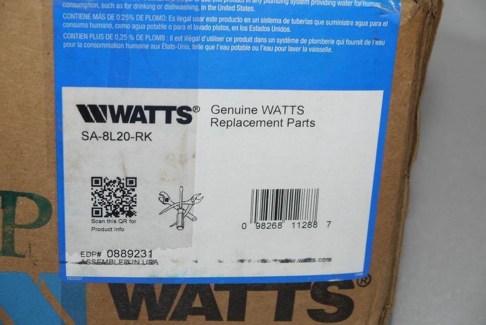 WATTS 0889231 SA-8L20-RK DIAPHRAGM REPAIR REPLACEMENT KIT 8" NEW