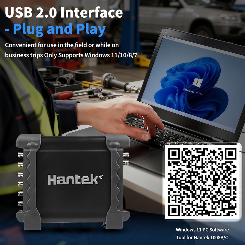 Programmable 8-Channel Digital Oscilloscope for Automotive Diagnostics