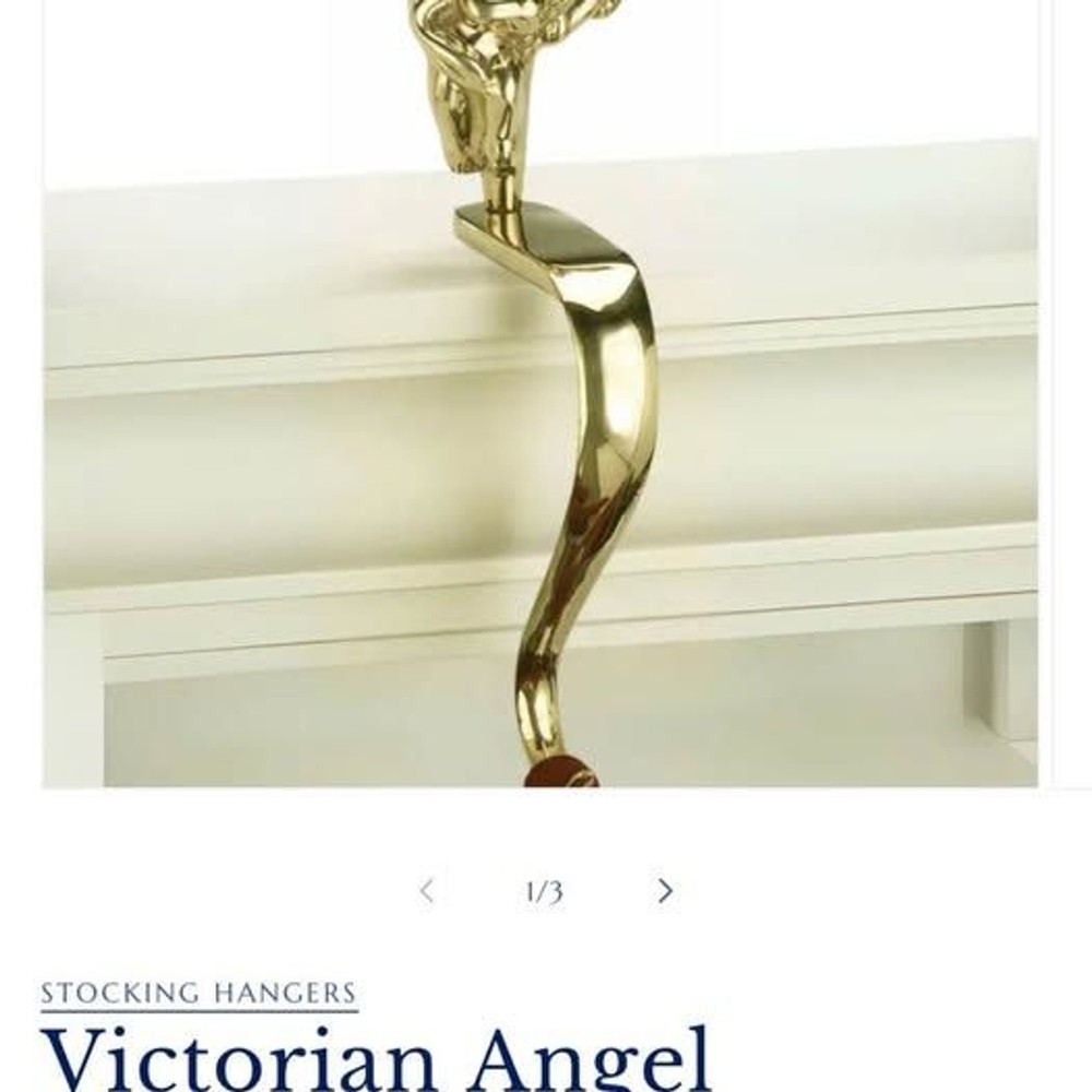Brass Victorian Angel Stocking Holder