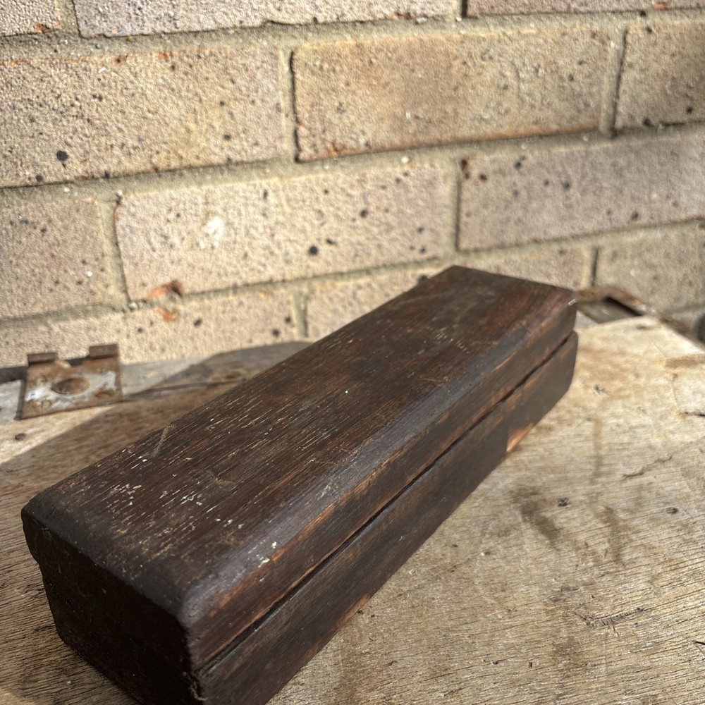 sharpening stone sharpener vintage tool With Wooden Box Very Nice Large