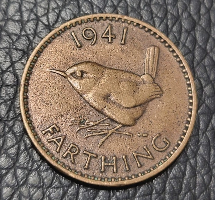 1941 Great Britain Farthing Coin