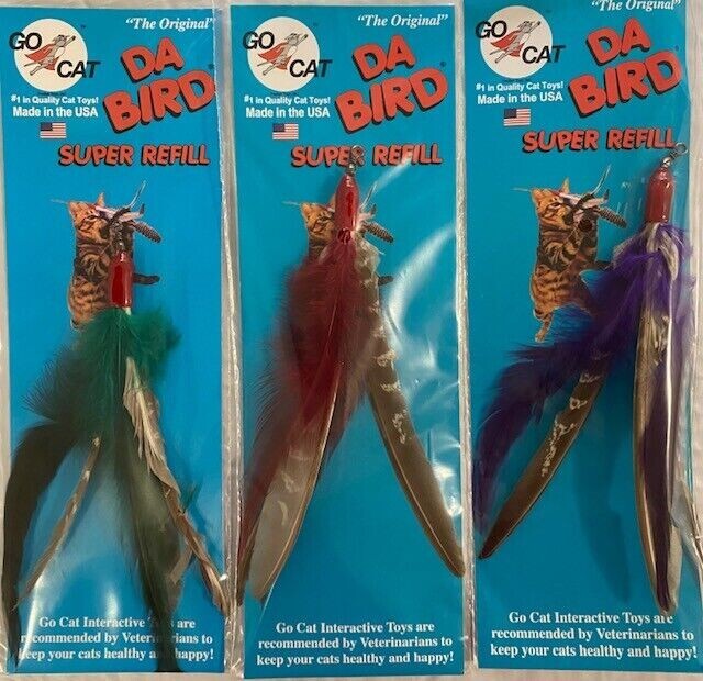 DA BIRD GO CAT FEATHER INTERACTIVE TOYS CAT NIP SUPER REFILL QUANTITY 1 FEATHER