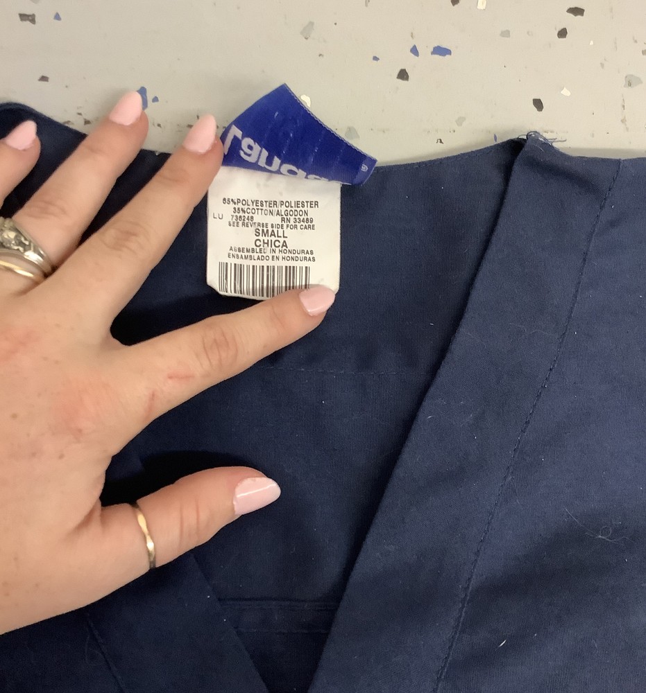 Landau Scrubs - Navy Blue Scrub Set - Small