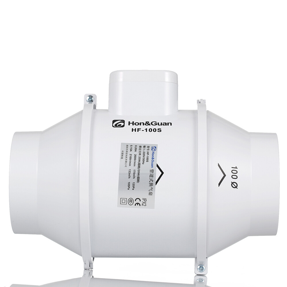 4'' Inline Duct Fan - Quiet, Waterproof Blower for Efficient Air Circulation