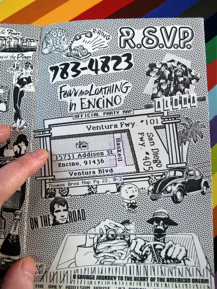 vtg underground comic comix -- Gary and Paula party invitation 1987