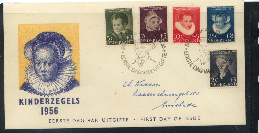 Netherlands  B301-305  on  cachet first  day cover