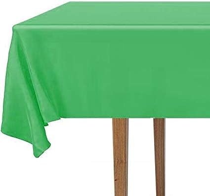 DecorRack 2 Rectangular Tablecloths BPA-Free Plastic, 54 x 108 2 Pack, Green