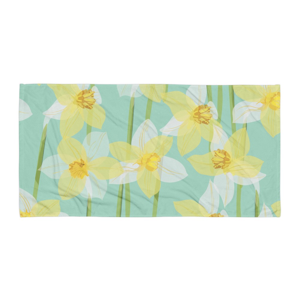 Big Daffodils Beach Towel