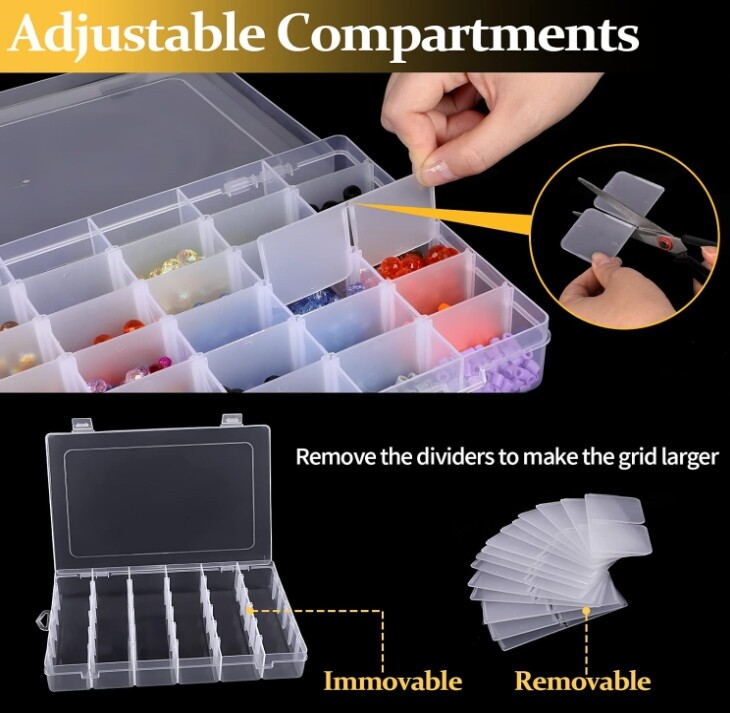 Organizer box storage container storage Box plastic small parts tool Box clear