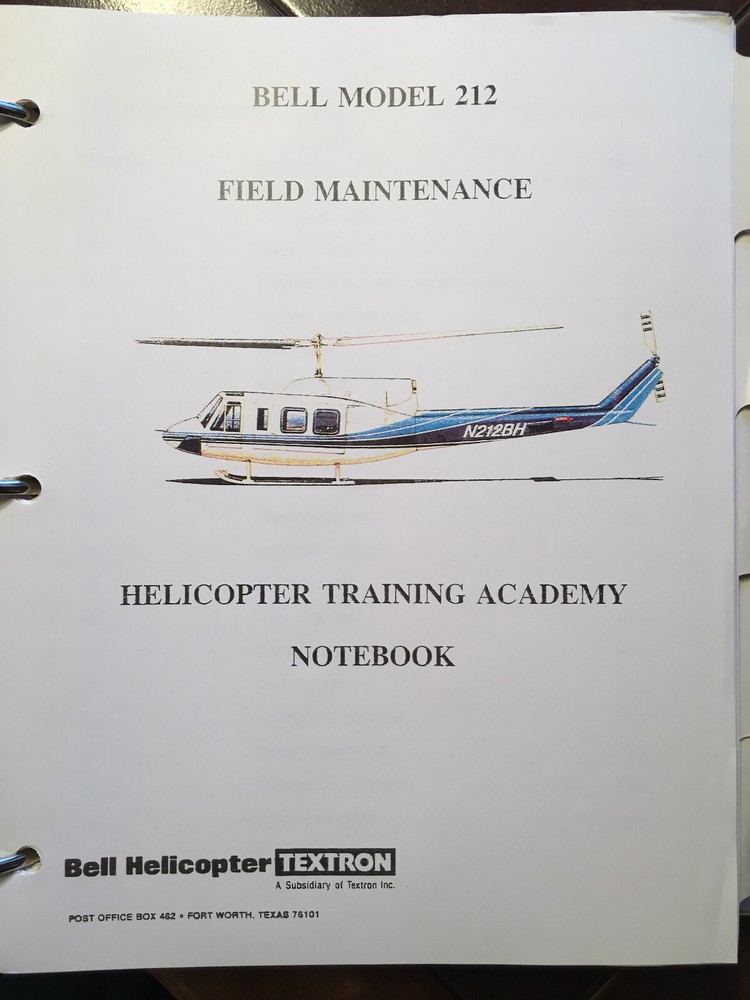 Bell 212 Field Maintenance Service Training Manual