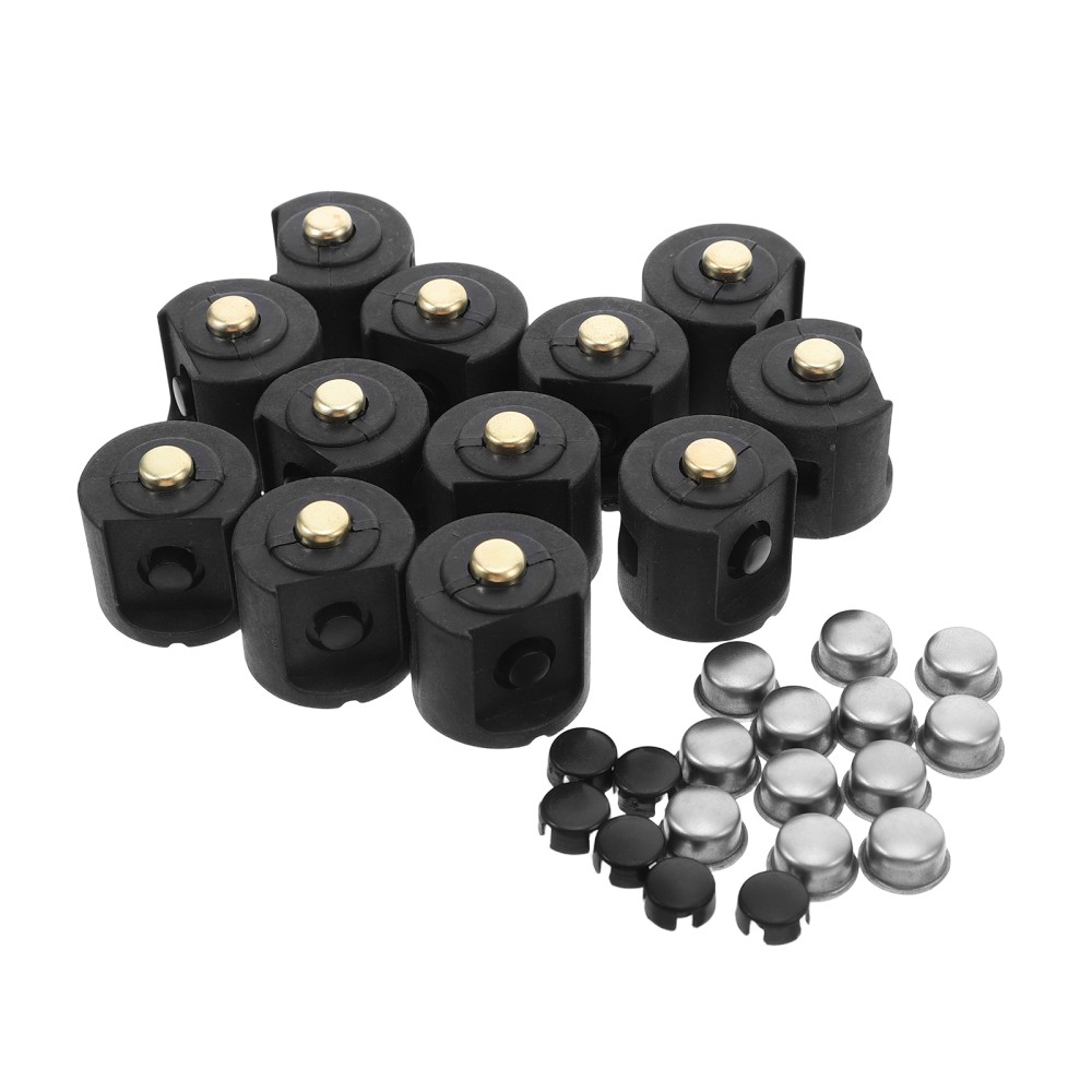 12 sets Flashlight End Cap Small Switch Cover Mini Push Button Seal Cap Metal