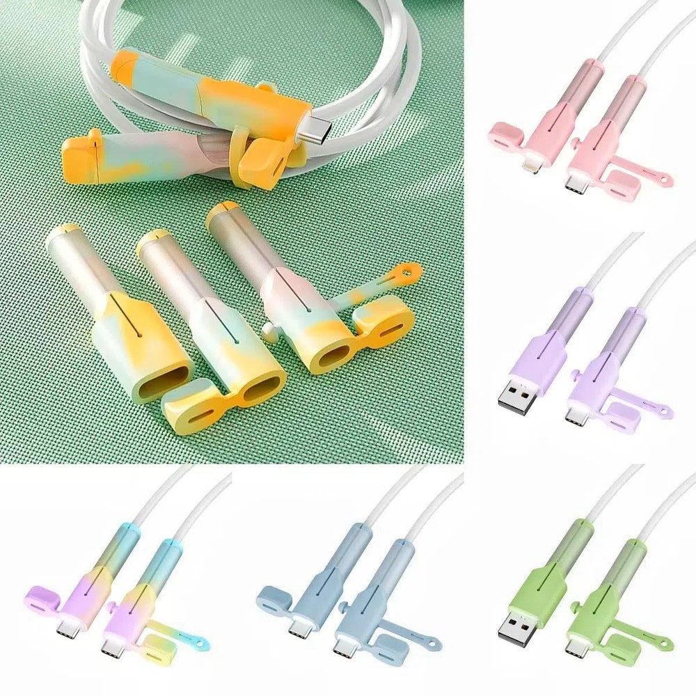 Compatible with: iPhone, Android, Type-C cables, Pink+Yellow...