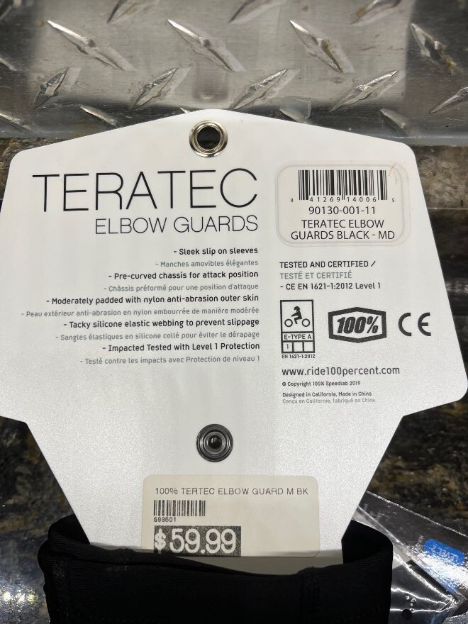 ELBOW GUARDS MED BLK TERATEC 100%