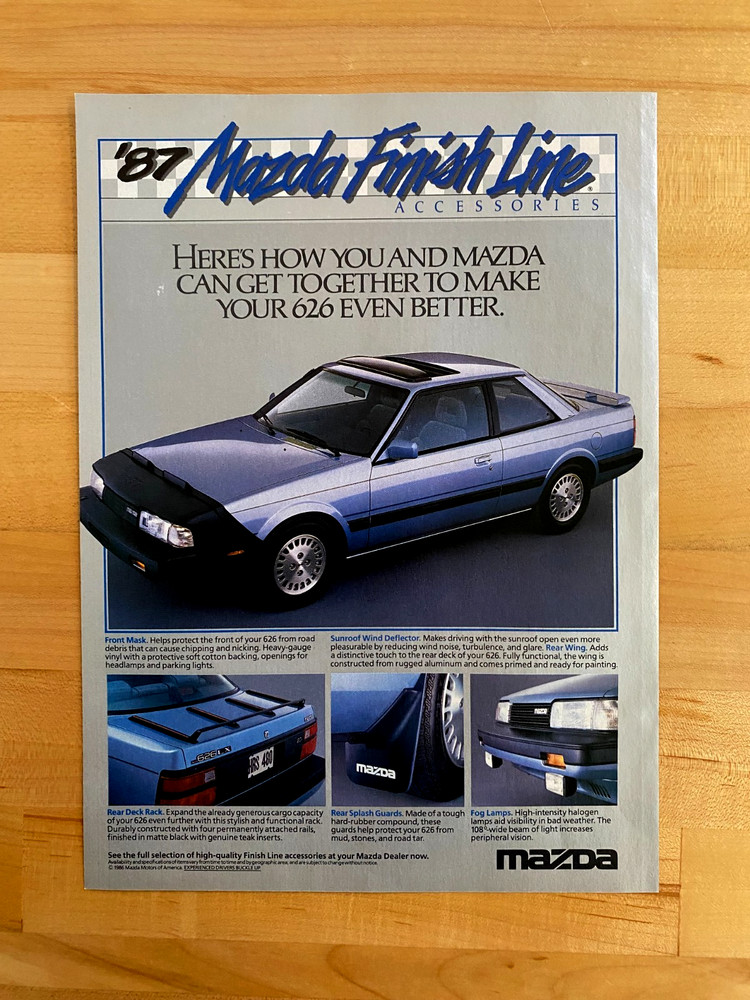 1987 Print Ad Mazda 626 Accessories