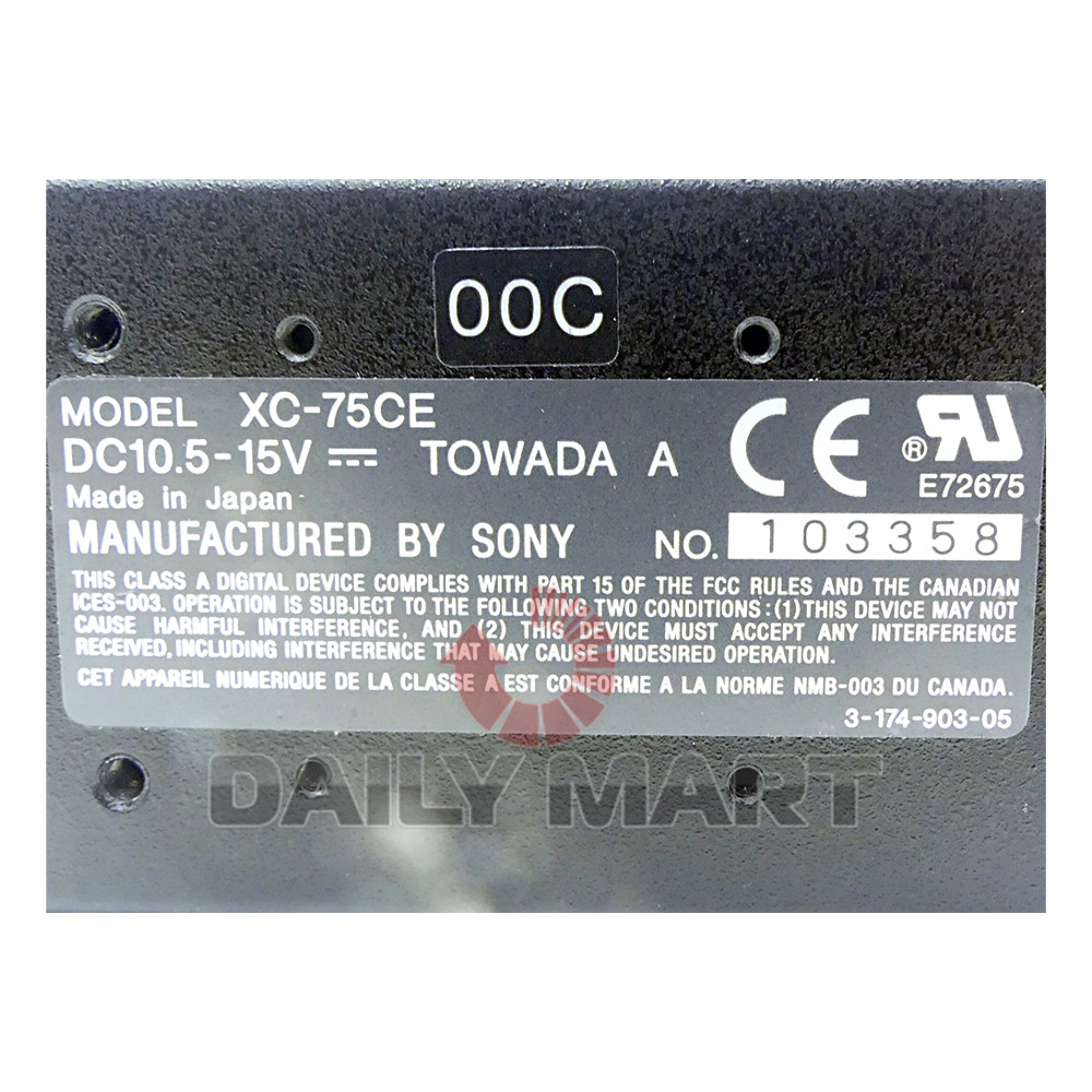 Used & Tested SONY XC-75CE CCD Video Camera Module