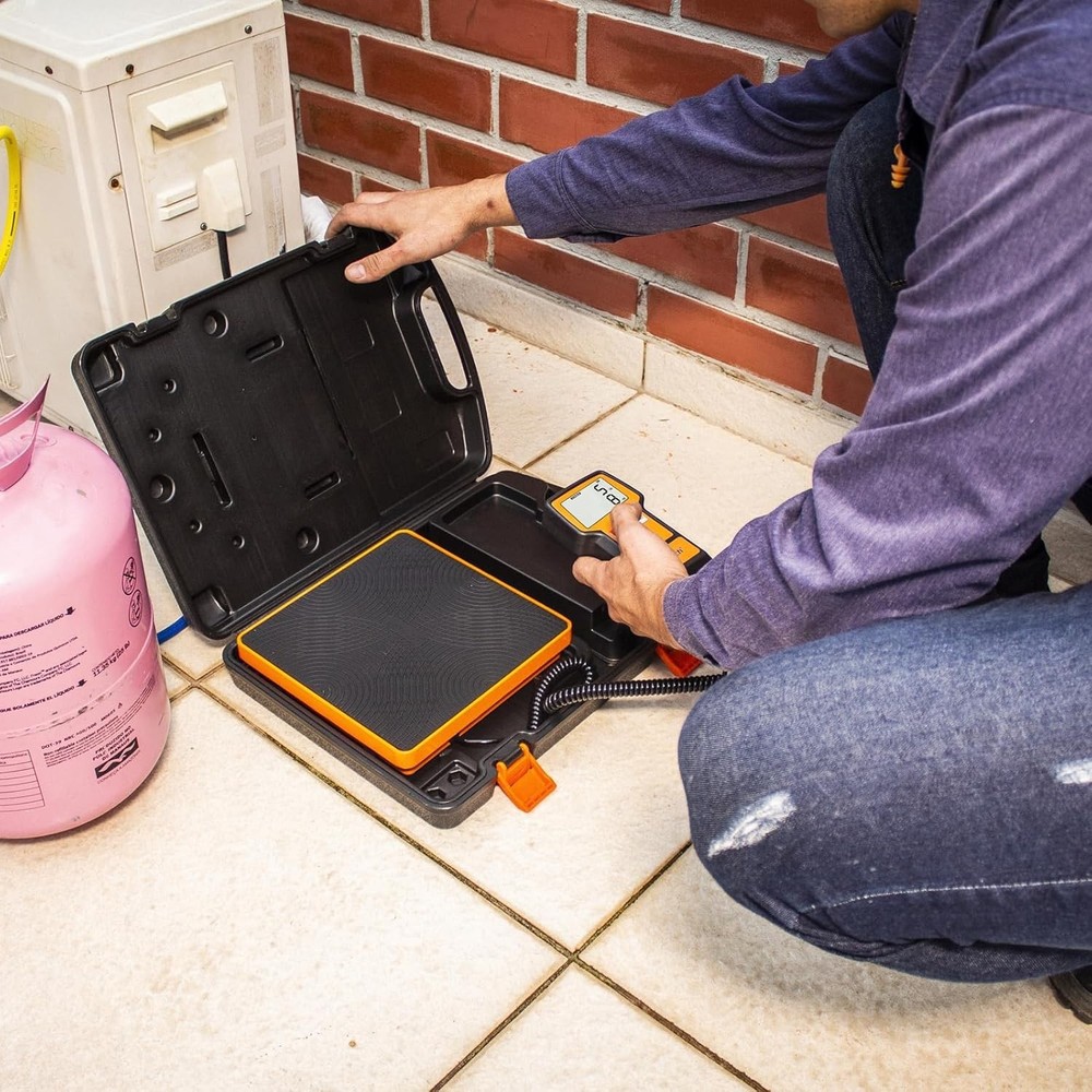 Durable 220Lb Refrigerant Scale with Slip-Resistant Platform & Backlit Display