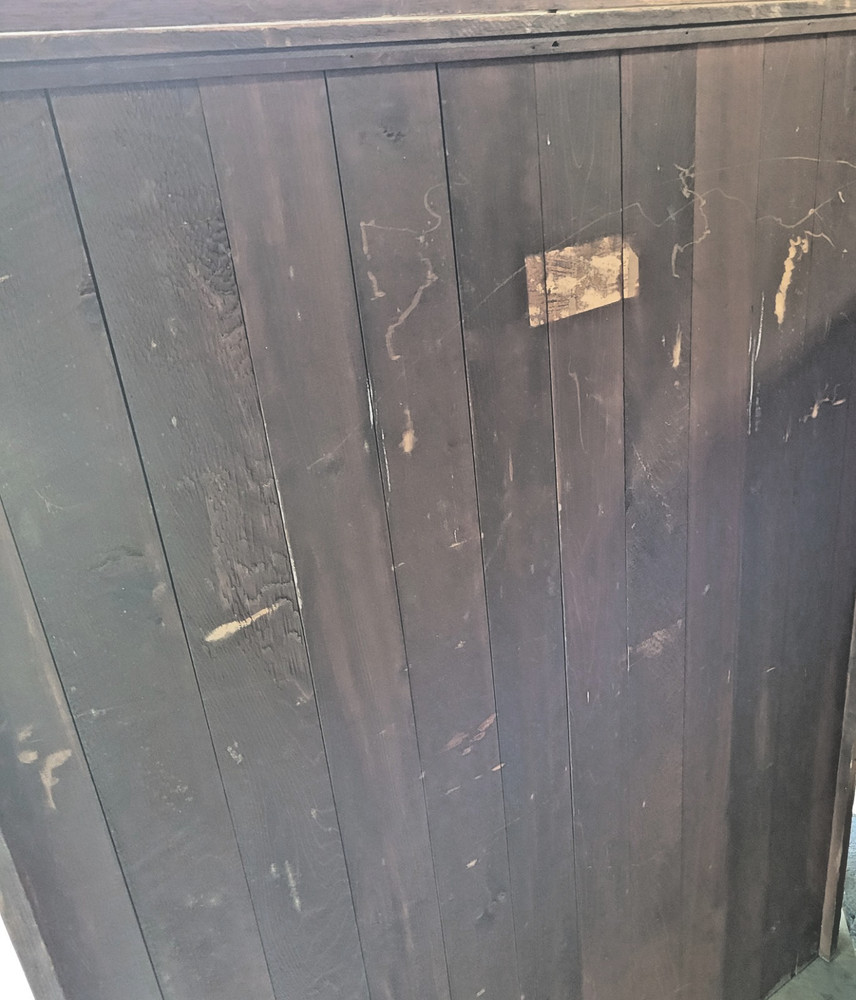 ANTIQUE OAK OPEN BOOKCASE