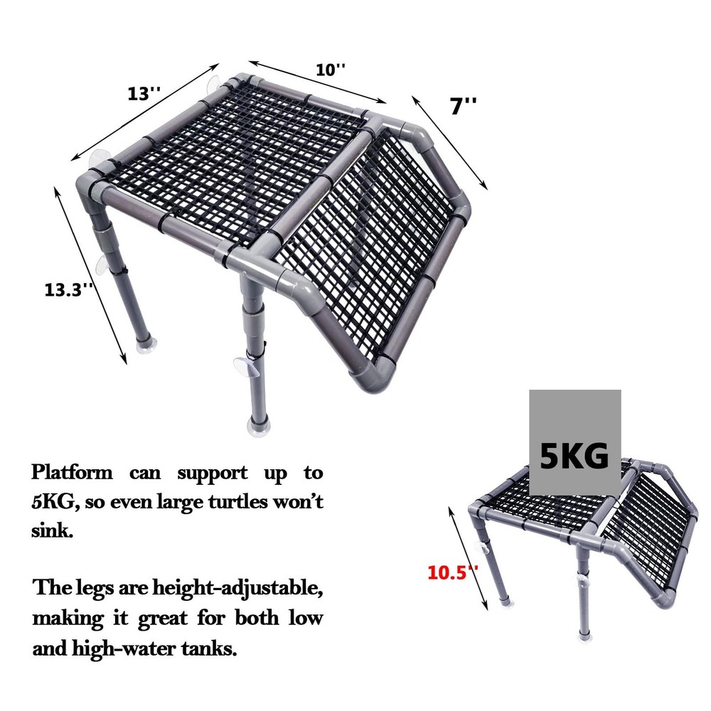Extra Large Turtle Basking Platform for Aquatic Turtles Tanks Accessories Ram...