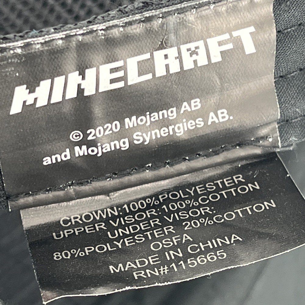 Minecraft Youth Hat - SnapBack MeshBack Baseball Cap EUC - Video Computer Game