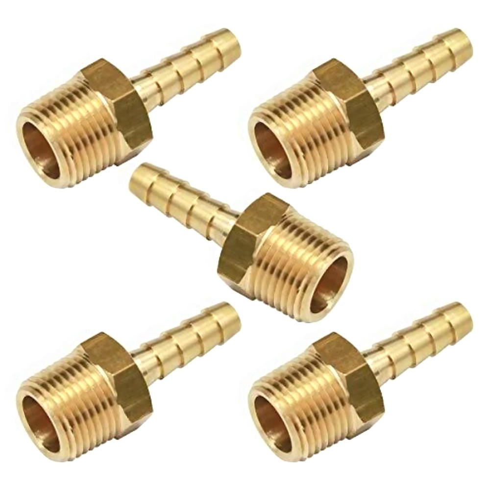 Fuel Line Adapter 5 x Adapter Brass Material /w Wide Application Scope 5pcs