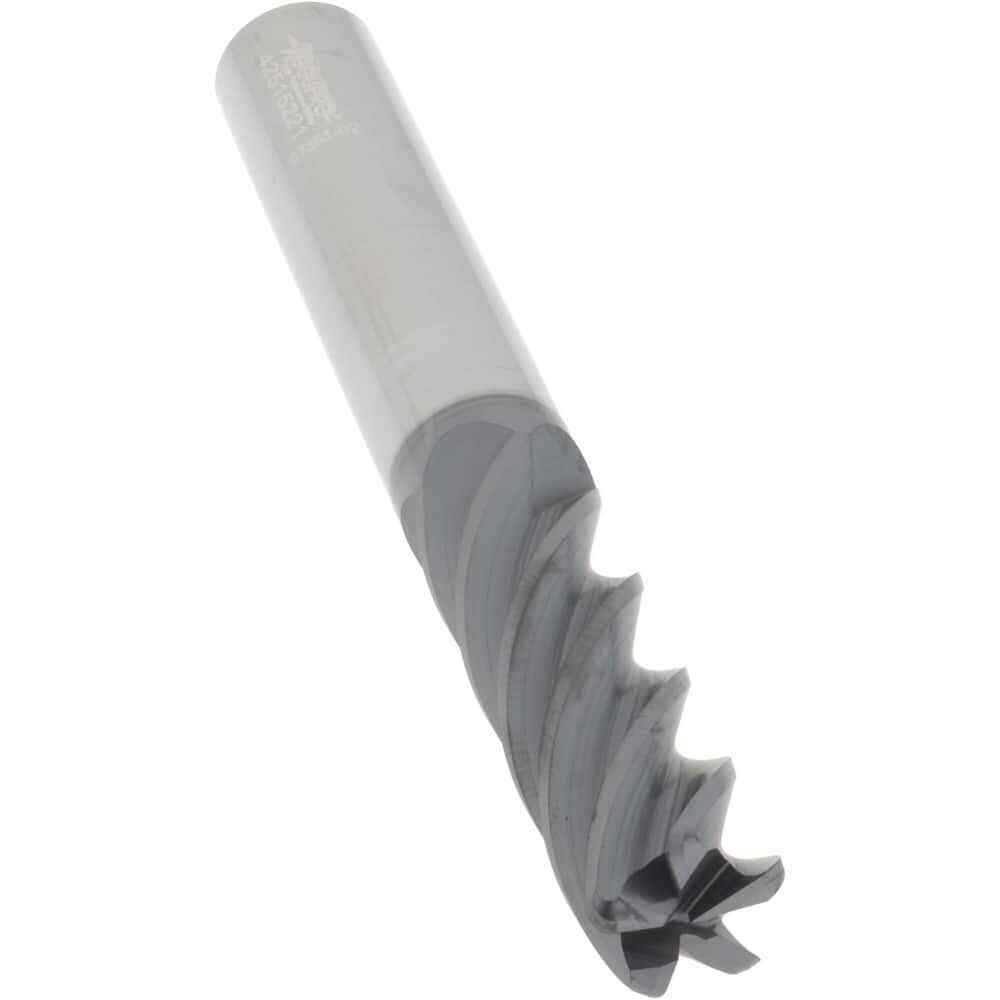 Accupro 1/2" Diam 5 Flute Single End Solid Carbide 0.06" Corner Radius End Mi...