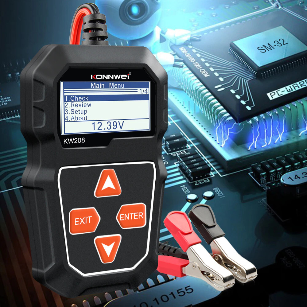 Car Battery Analyzer 12V Battery Tester Load Charging Cranking System Test Tool