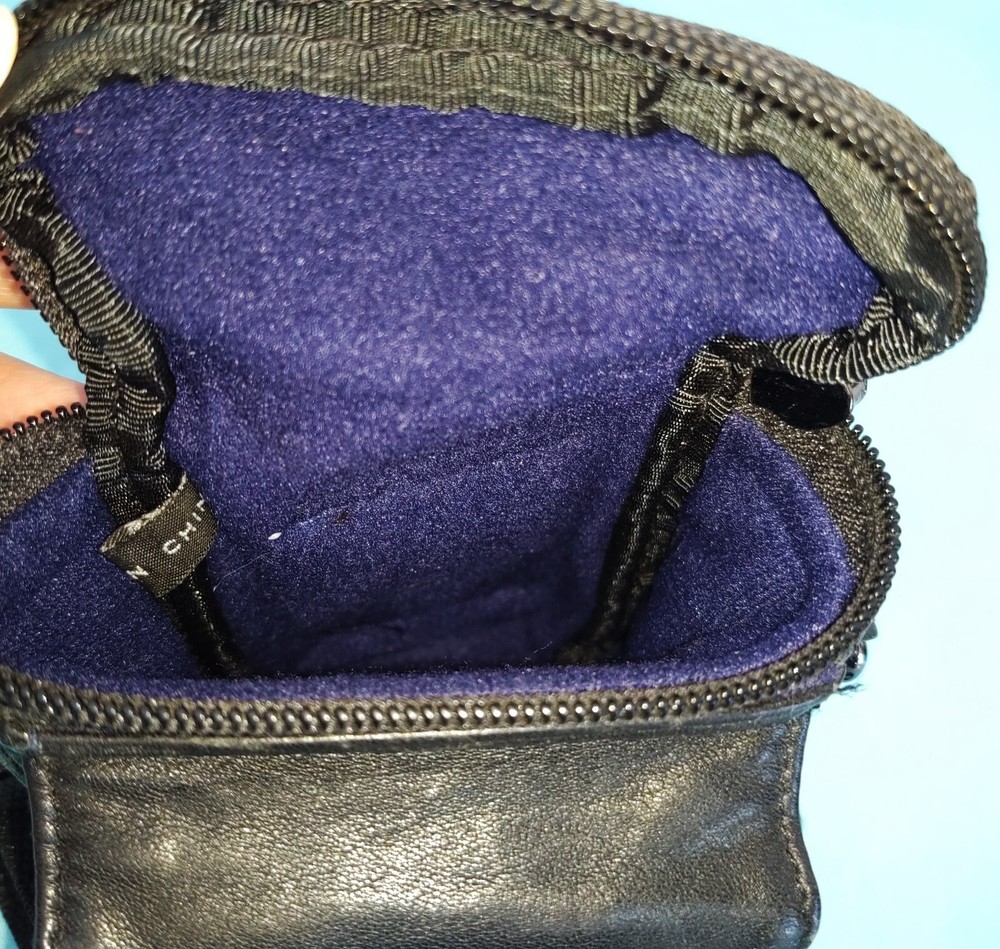 CAMERA BAG~ BLACK LEATHER
