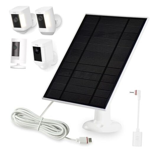 Solar Panel for Ring Cameras,1Pack Solar Panel Compatible with Ring 1 Pack