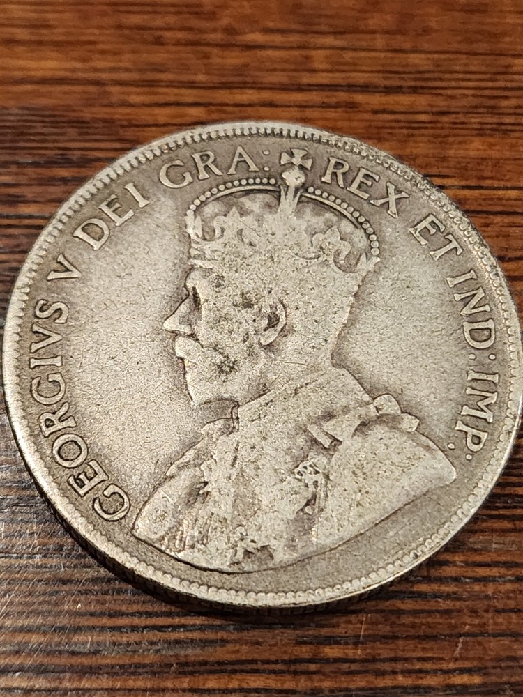 1929 Canada 50 Cents Silver Coin