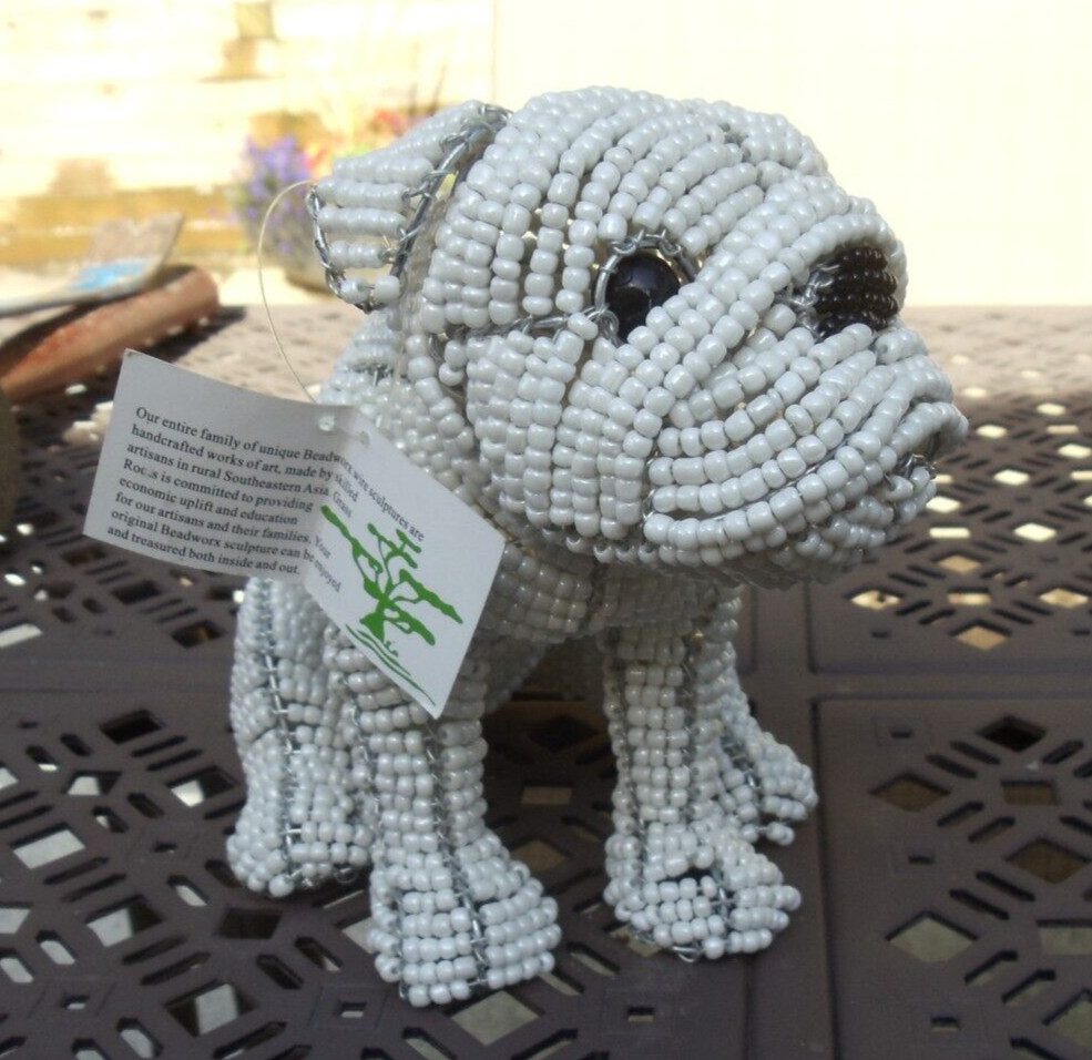 Beaded land: White bulldog