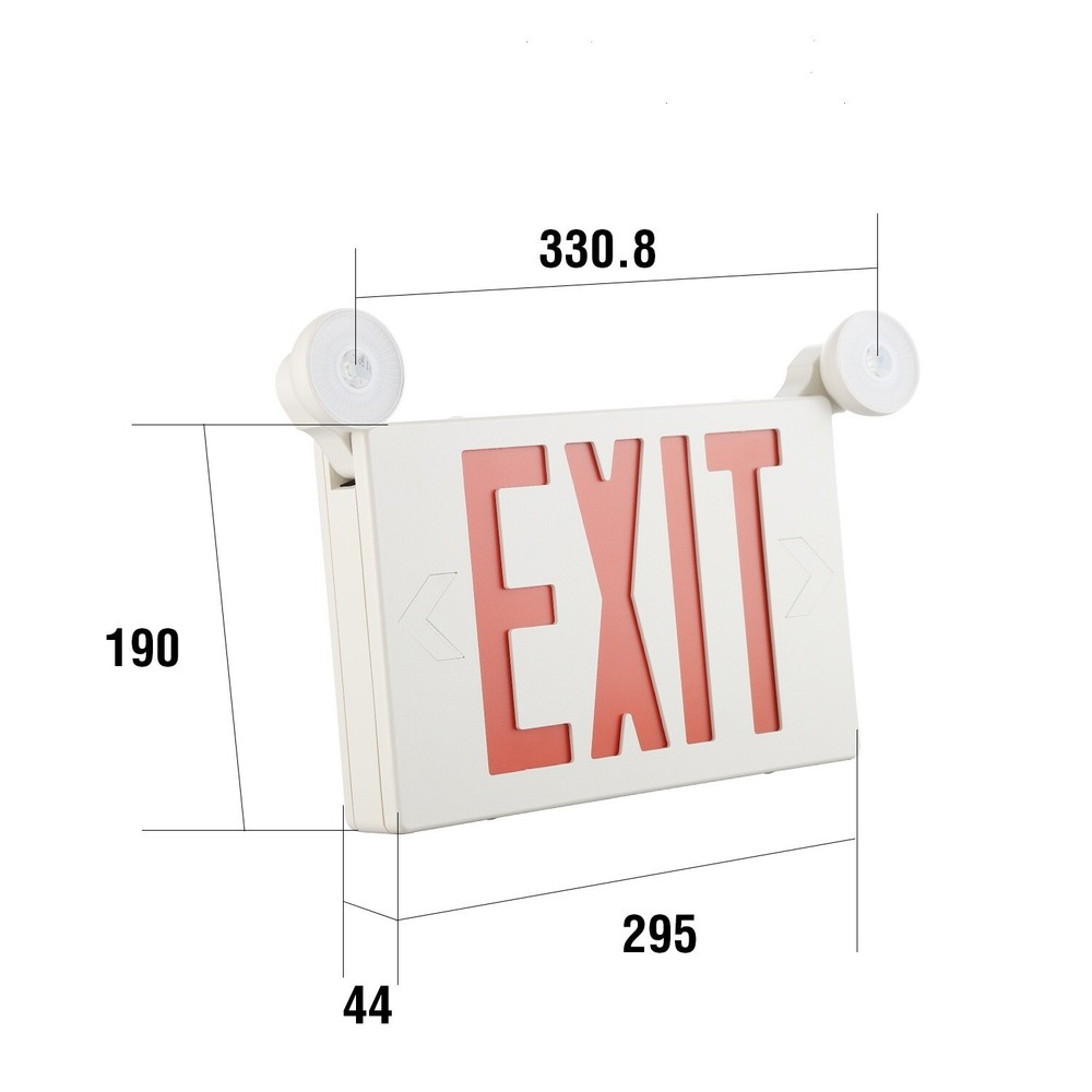 UL924 Listed -1 PACK Red led Emergency Exit Light Sign with Battery Backup Set.