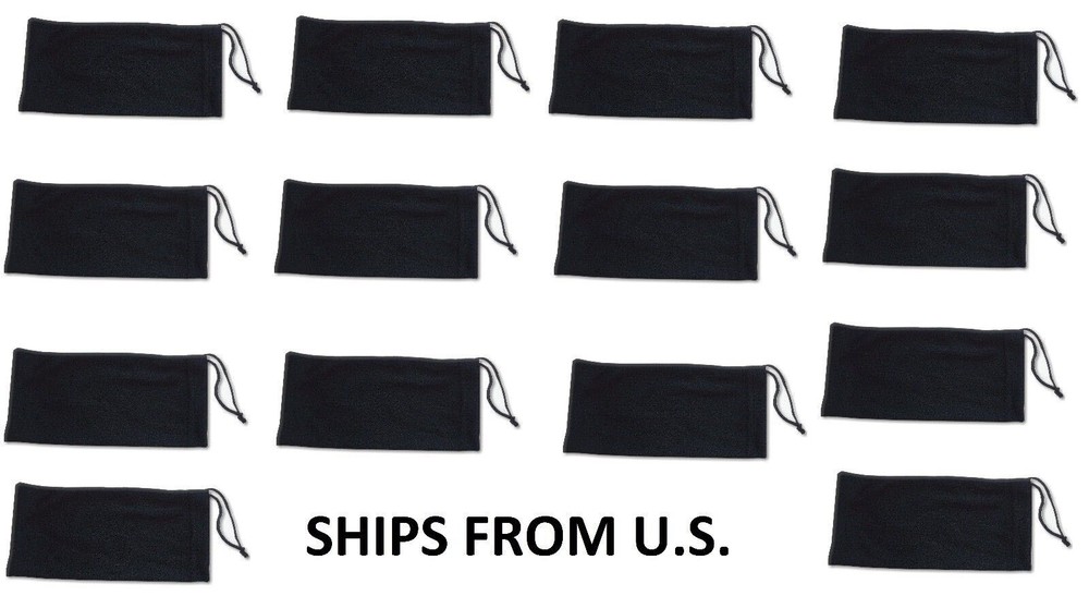5 Universal Sunglasses Case Black Pouch Storage Bag Glasses Microfiber Sleeve