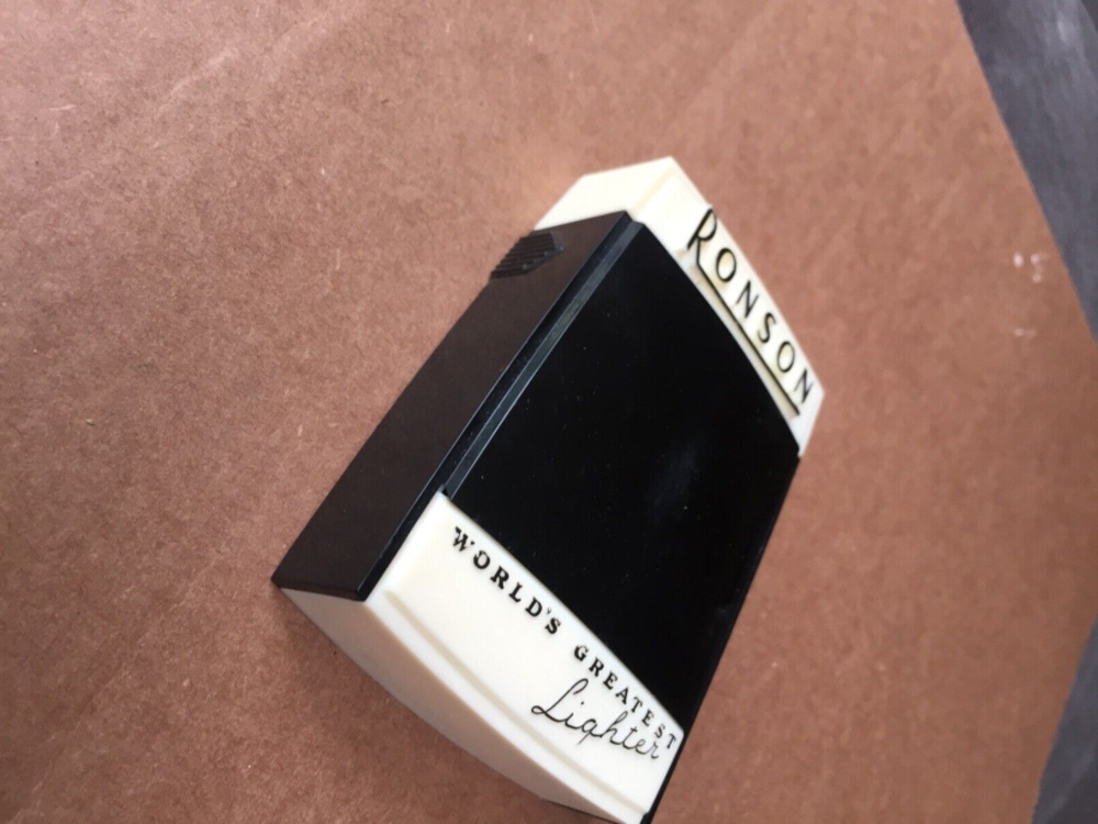 vintage ronson adonis lighter chrome streamlined art deco box instuctions