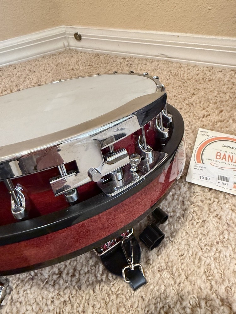 Mitchell MBJ200 Mahogany 5 String Banjo + Crossrock Bag + Strings Bundle READ