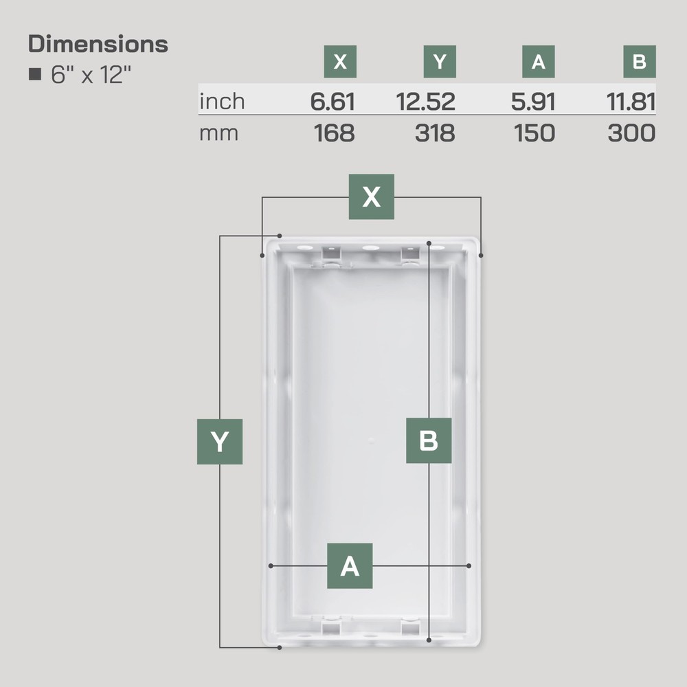 6x12 Access Panel - Easy Access Doors - ABS Plastic - Access Panel for Drywal