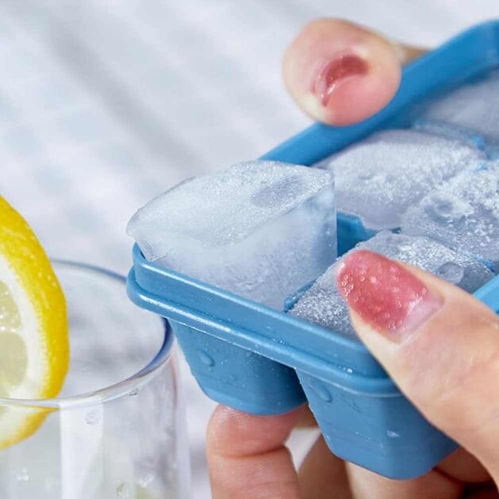 3-Pack Mini Ice Cube Trays with Lids – Easy Release & Stackable for Freezer