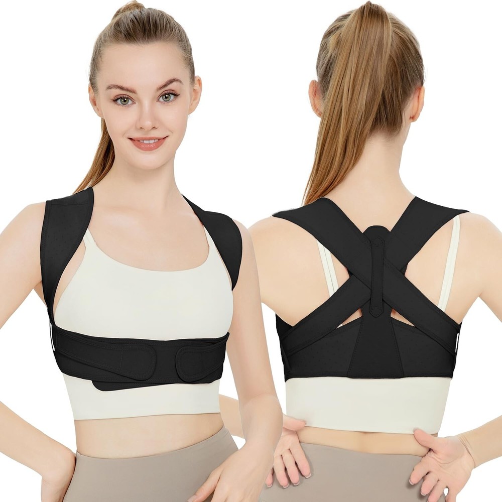 Posture Corrector for Women-Back Brace Support-Adjustable Shoulder Straighten...