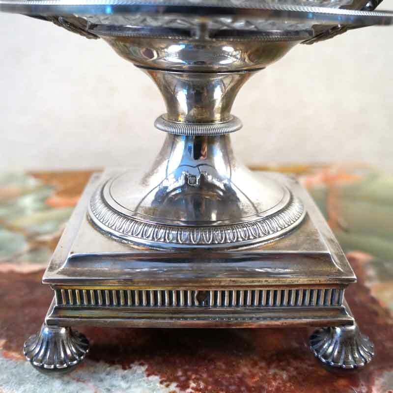 Vintage Britain Silver Crystal Centerpiece