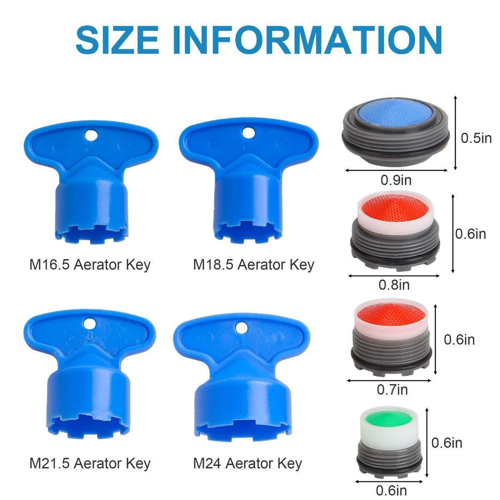 12pack Faucet Aerator for Cache Aerators Key Removal Wrench Replace Plug-in Tool