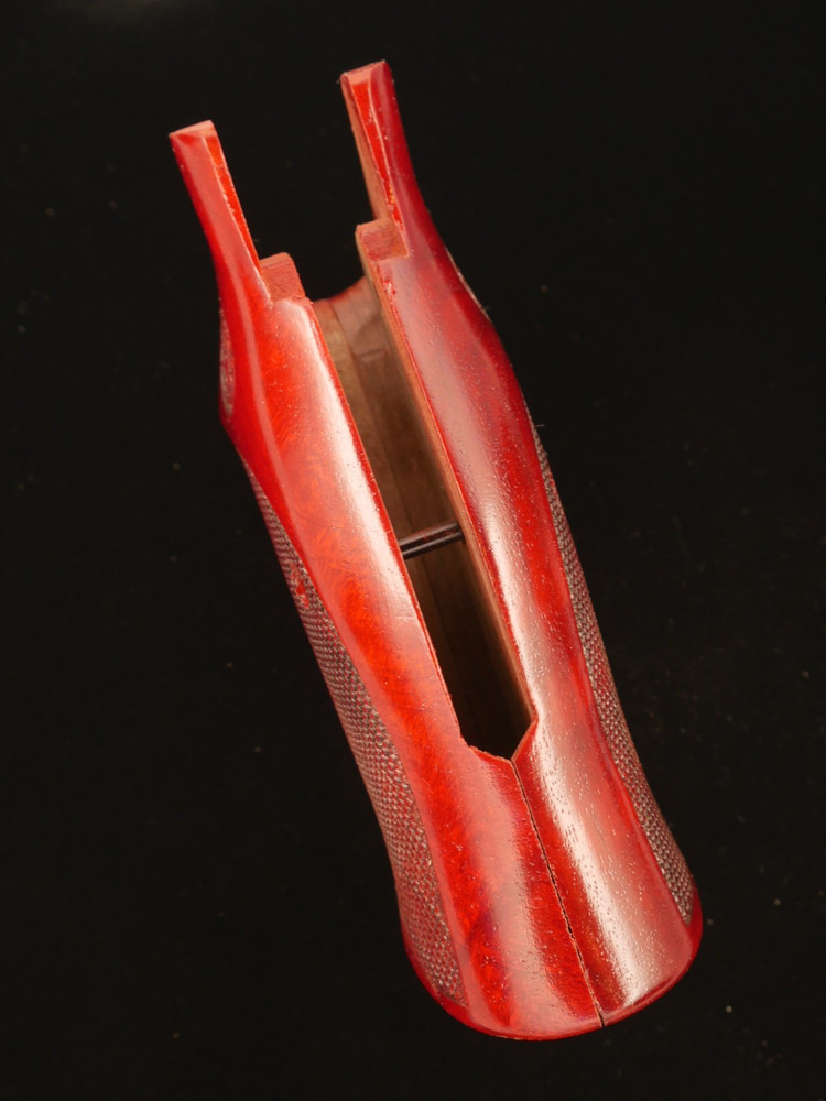 CUSTOM MADE S&W SMITH & WESSON K/L ROUND BUTT FRAME TARGET GRIP-CHECKERED-MAROON