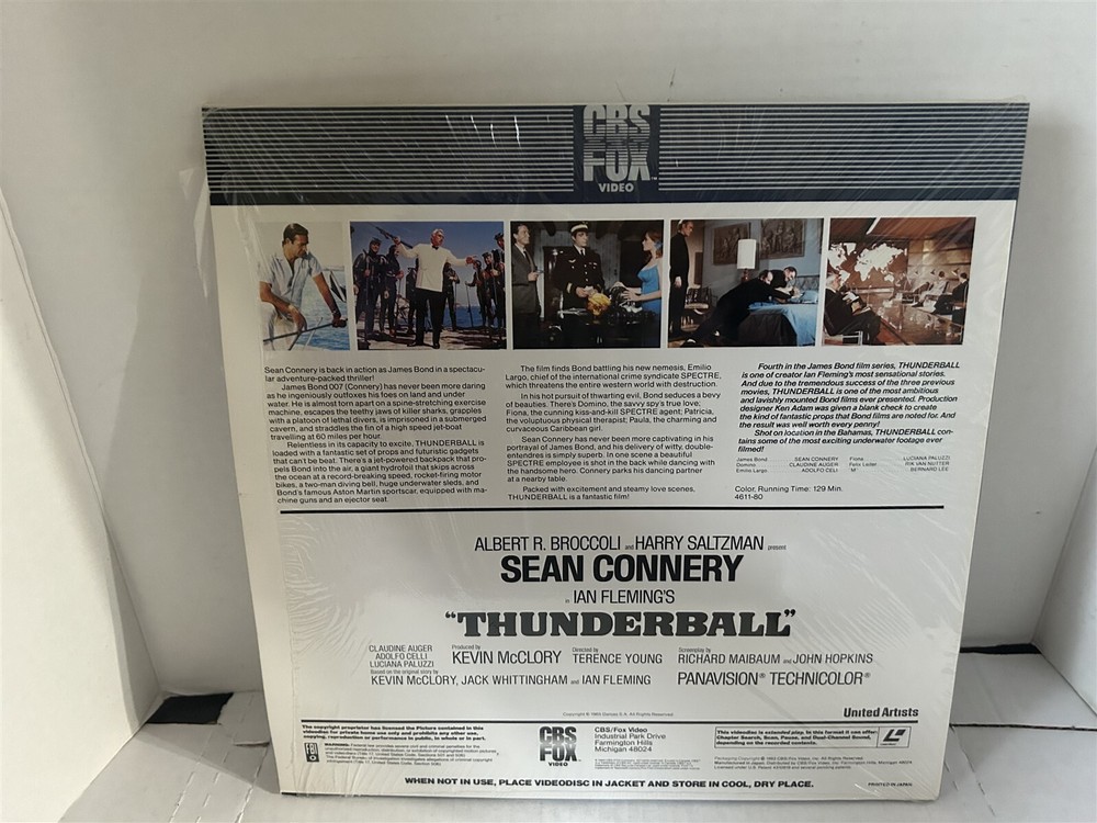 James Bond 007 Thunderball Laserdisc