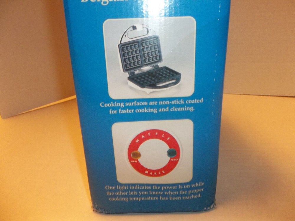 Belgian Waffle Maker Model TSK-245W w/ Original Box & Instruction Manual Walmart