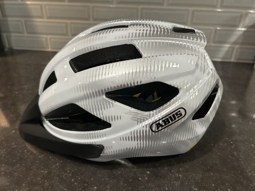 NEW MIPS Mactor Abus White & Silver Brain 🧠 Protection System - Size 51-55 cm