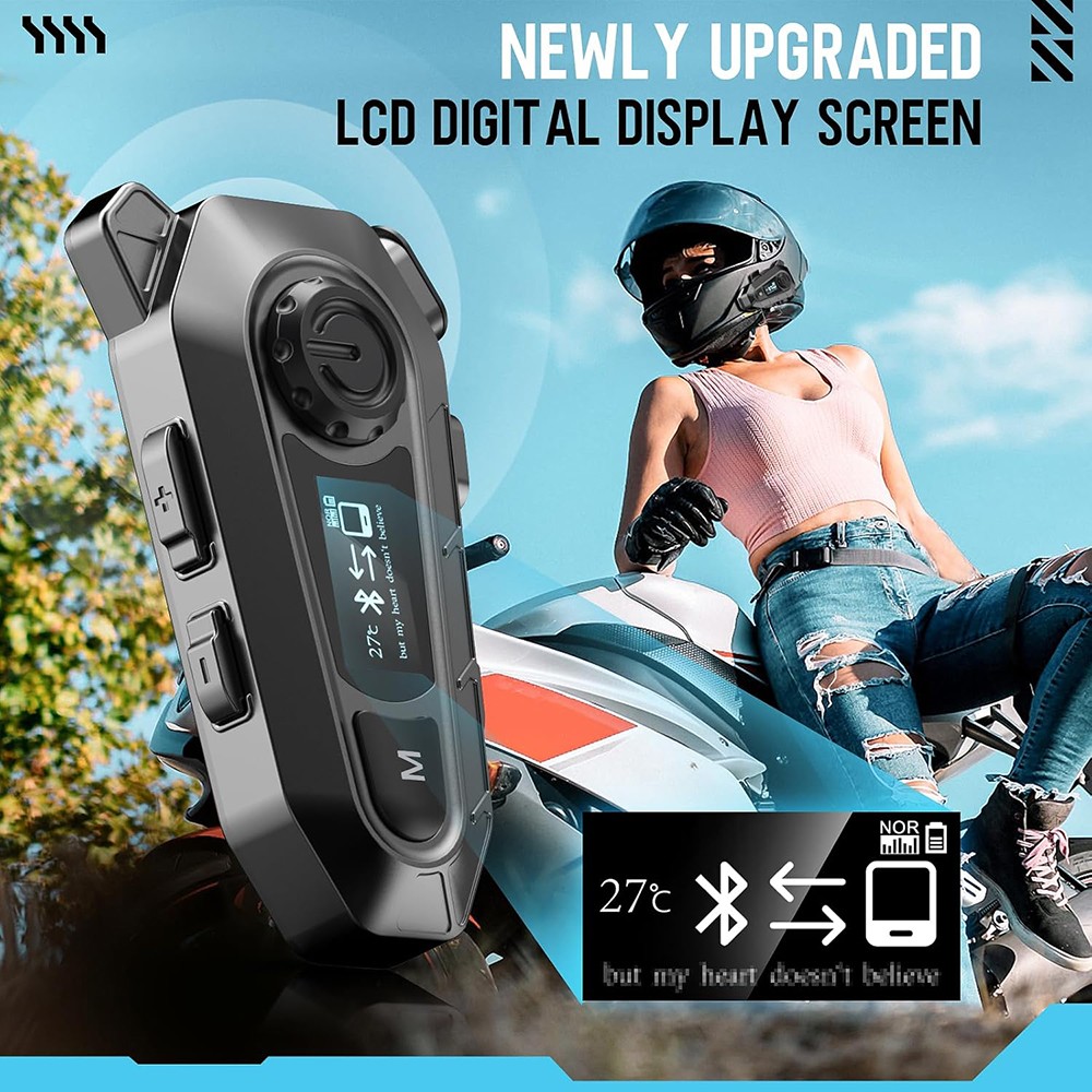 Bluetooth Headphone Motorcycle Helmet Intercom Headset Interphone Handfree Call