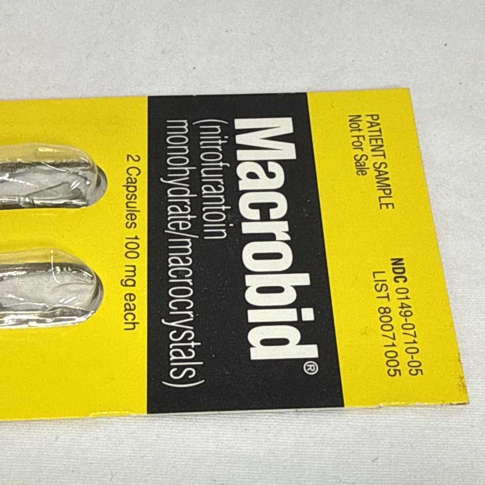 Macrobid Vintage Empty Patient Sample Packet Proctor & Gamble Pharmaceuticals
